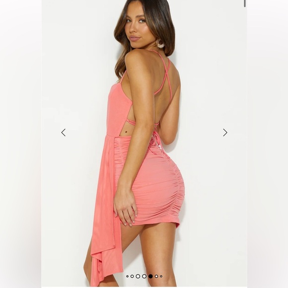 HELLOMOLLY GAL DRESSES UP MINI DRESS PINK 8  large NWT - Picture 14 of 16